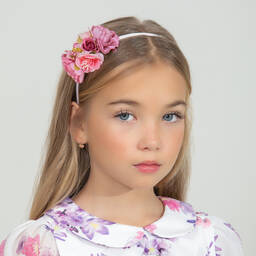 Patachou-Фиолетовый ободок с цветами | Childrensalon Outlet