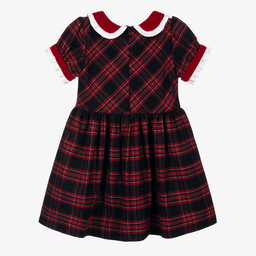Patachou-Girls Red & Blue Tartan Dress | Childrensalon Outlet