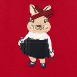 Patachou-Girls Red Bunny Tartan Dress | Childrensalon Outlet