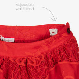 Patachou-Красная юбка с кружевом | Childrensalon Outlet