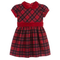 Patachou-Girls Red Tartan Dress | Childrensalon Outlet