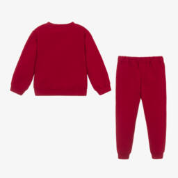 Patachou-Girls Red Teddy Bear Jogger Set | Childrensalon Outlet