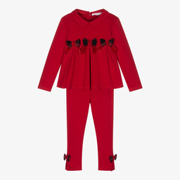 Patachou-Girls Red Top & Leggings Set | Childrensalon Outlet