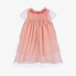 Patachou-Girls Rosy Dot Tulle Delight | Childrensalon Outlet