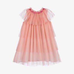 Patachou-Girls Rosy Dot Tulle Delight | Childrensalon Outlet
