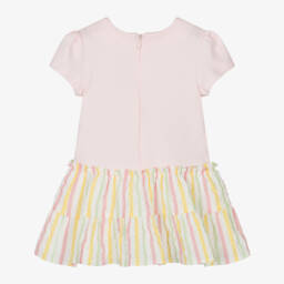 Patachou-Girls' Rosy Striped Cotton Frock | Childrensalon Outlet