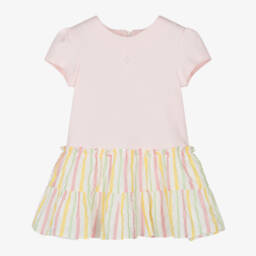 Patachou-Girls' Rosy Striped Cotton Frock | Childrensalon Outlet