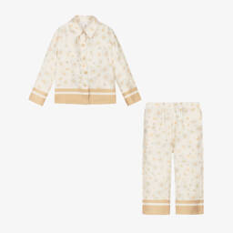 Patachou-Girls Satin Daisy Print Ensemble | Childrensalon Outlet