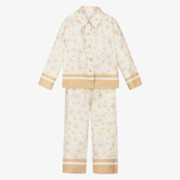 Patachou-Girls Satin Daisy Print Ensemble | Childrensalon Outlet
