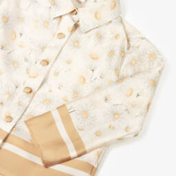 Patachou-Girls Satin Daisy Print Ensemble | Childrensalon Outlet