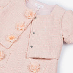 Patachou-Girls Soft Blush Tweed Ensemble | Childrensalon Outlet