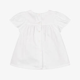 Patachou-Мягкое белое платье с цветочным узором для девочек | Childrensalon Outlet