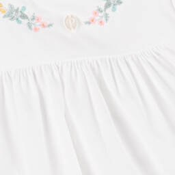 Patachou-Мягкое белое платье с цветочным узором для девочек | Childrensalon Outlet