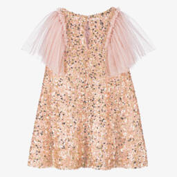 Patachou-Girls Sparkling Pink Tulle Gown | Childrensalon Outlet