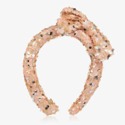 Patachou-Girls Sparkling Sequin Bow Headband | Childrensalon Outlet