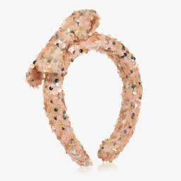 Patachou-Girls Sparkling Sequin Bow Headband | Childrensalon Outlet