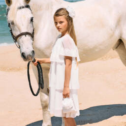 Patachou-Girls Sparkling Tweed Flower Bag | Childrensalon Outlet