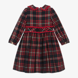 Patachou-Girls Tartan Long Sleeve Dress | Childrensalon Outlet