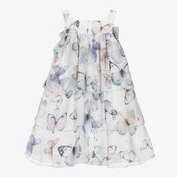 Patachou-Многоярусное шифоновое платье с бабочками | Childrensalon Outlet