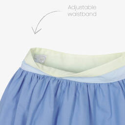 Patachou-Белый топ и голубая юбка из хлопка | Childrensalon Outlet