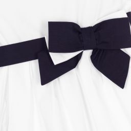 Patachou-Girls White & Blue Dress | Childrensalon Outlet