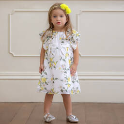 Patachou-Белое шифоновое платье для девочек | Childrensalon Outlet