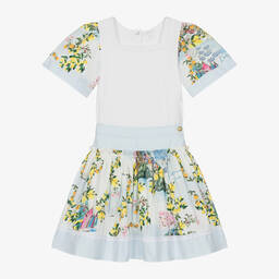 Patachou-Girls White Cotton Beach Club Skirt Set | Childrensalon Outlet