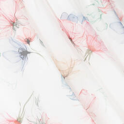 Patachou-Girls White Floral Chiffon Dress | Childrensalon Outlet