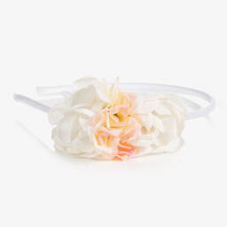 باتاشو-طوق للشعر ساتان لون أبيض للبنات | Childrensalon Outlet