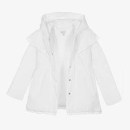Patachou-Белое пальто с капюшоном | Childrensalon Outlet