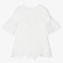 Patachou-Girls White Lace Dress  | Childrensalon Outlet