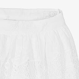Patachou-Girls White Lace Skirt | Childrensalon Outlet
