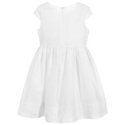 Patachou-Girls White Linen Dress | Childrensalon Outlet