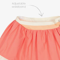 Patachou-Girls White & Pink Cotton Skirt Set | Childrensalon Outlet