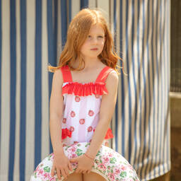 Patachou-Бело-розовый купальник с божьими коровками | Childrensalon Outlet