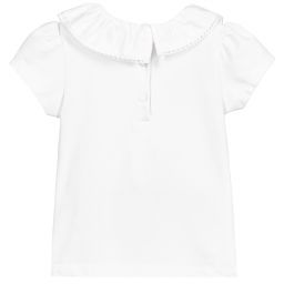 Patachou-Белая футболка с рюшами для девочек | Childrensalon Outlet