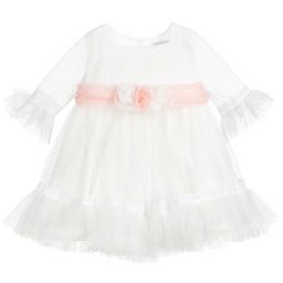 Patachou-Girls White Tulle Dress | Childrensalon Outlet
