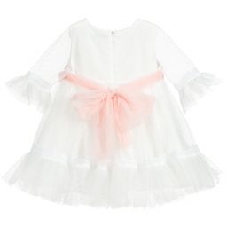 Patachou-Girls White Tulle Dress | Childrensalon Outlet