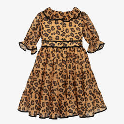 Patachou-Girls Yellow & Black Leopard Print Dress | Childrensalon Outlet