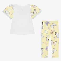 Patachou-Топ и желтые легинсы с бабочками | Childrensalon Outlet