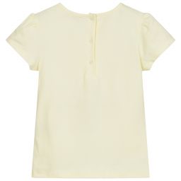 Patachou-Girls Yellow Cotton T-Shirt | Childrensalon Outlet