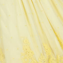 Patachou-Girls Yellow Embroidered Tulle Dress | Childrensalon Outlet