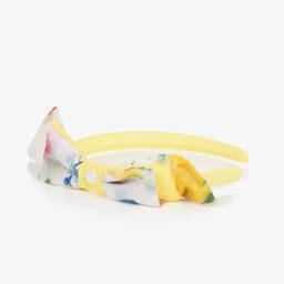 Patachou-Girls Yellow Floral Hairband | Childrensalon Outlet