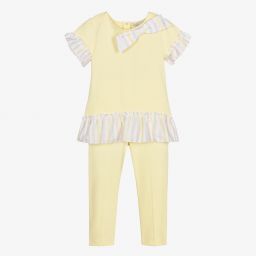 Patachou-Желтый топ и легинсы для девочек | Childrensalon Outlet