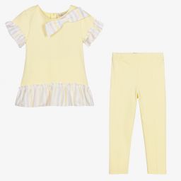Patachou-Желтый топ и легинсы для девочек | Childrensalon Outlet