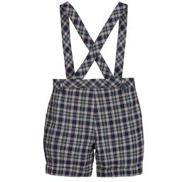 Patachou-Green & Blue Tartan Shorts | Childrensalon Outlet