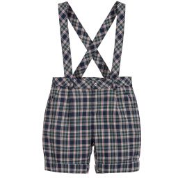 Patachou-Green & Blue Tartan Shorts | Childrensalon Outlet