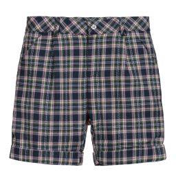 Patachou-Green & Blue Tartan Shorts | Childrensalon Outlet