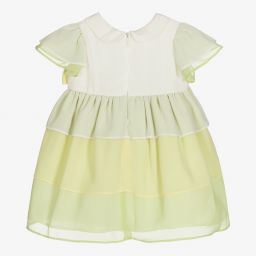 Patachou-Green & Yellow Chiffon Dress | Childrensalon Outlet