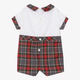 Patachou-Grey & Red Check Baby Shortie | Childrensalon Outlet